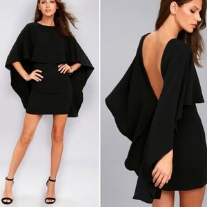 Lulus the best is yet to come cape dress KD8490DLU